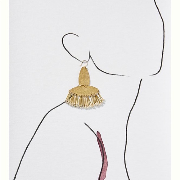 Anthropologie Asher Fringed drop earring - Picture 5 of 10